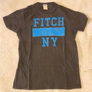 Abercrombie and Fitch graphic tee. Size small. Dark gray